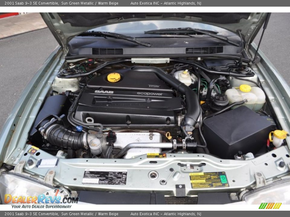 2001 Saab 9-3 SE Convertible 2.0 Liter Turbocharged DOHC 16-Valve 4 Cylinder Engine Photo #9