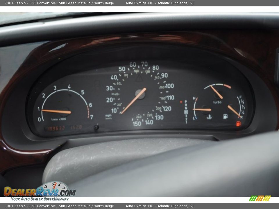 2001 Saab 9-3 SE Convertible Gauges Photo #11