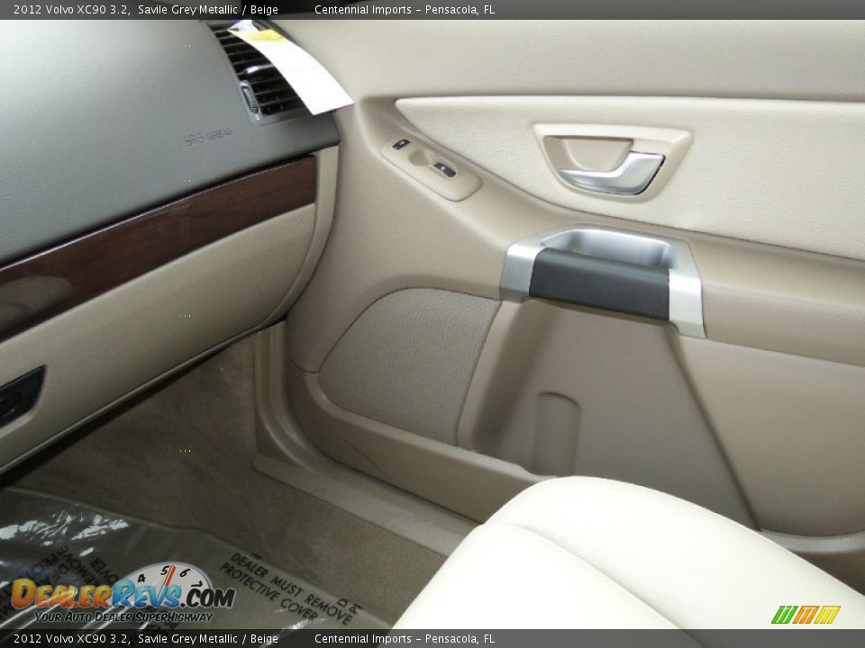 2012 Volvo XC90 3.2 Savile Grey Metallic / Beige Photo #16