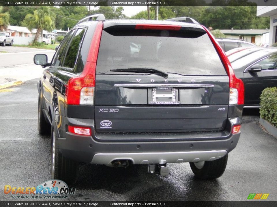 2012 Volvo XC90 3.2 AWD Savile Grey Metallic / Beige Photo #7