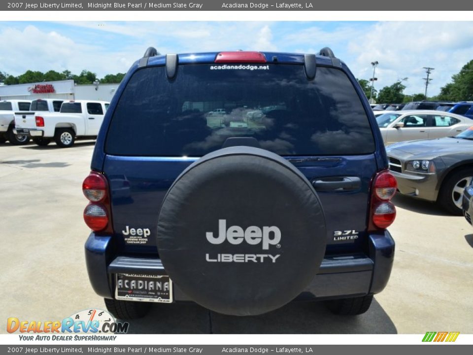 2007 Jeep Liberty Limited Midnight Blue Pearl / Medium Slate Gray Photo #4