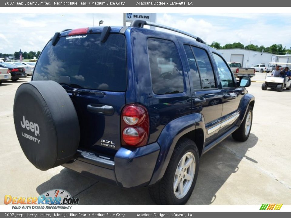 2007 Jeep Liberty Limited Midnight Blue Pearl / Medium Slate Gray Photo #6