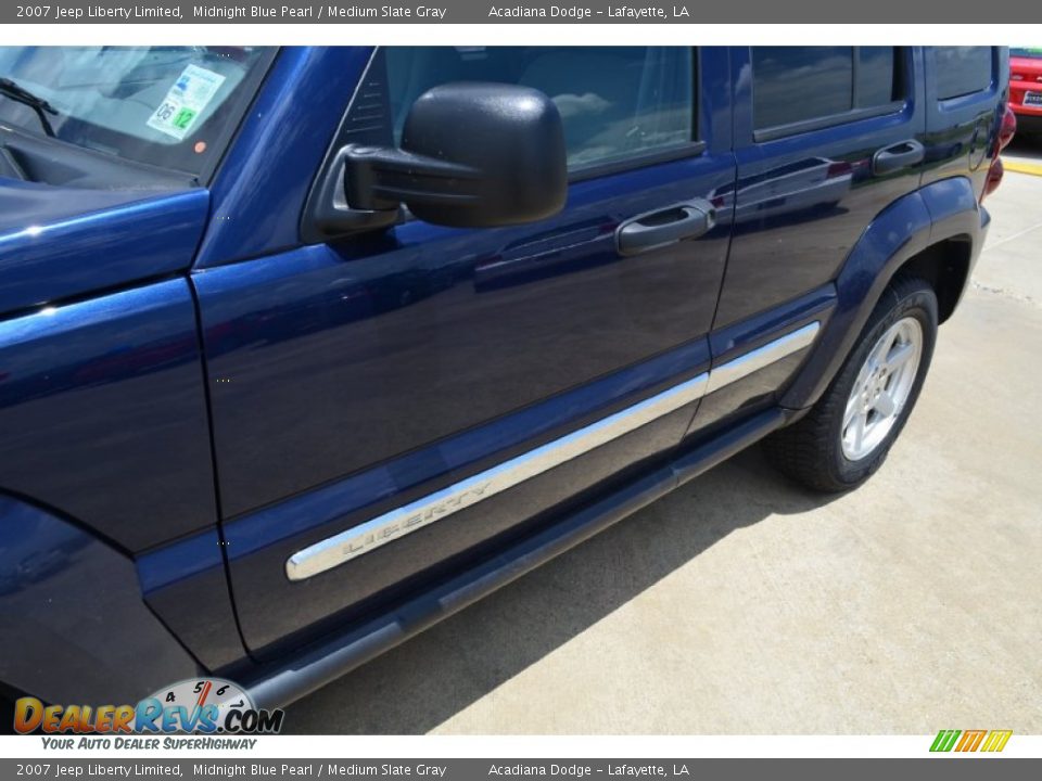2007 Jeep Liberty Limited Midnight Blue Pearl / Medium Slate Gray Photo #12