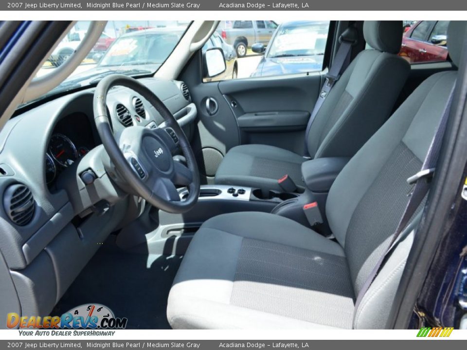 2007 Jeep Liberty Limited Midnight Blue Pearl / Medium Slate Gray Photo #16