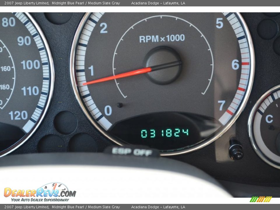 2007 Jeep Liberty Limited Midnight Blue Pearl / Medium Slate Gray Photo #24