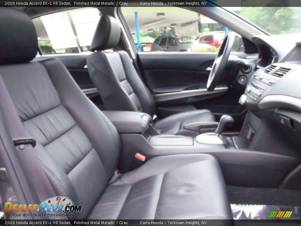 Gray Interior 2009 Honda Accord Ex L V6 Sedan Photo 14