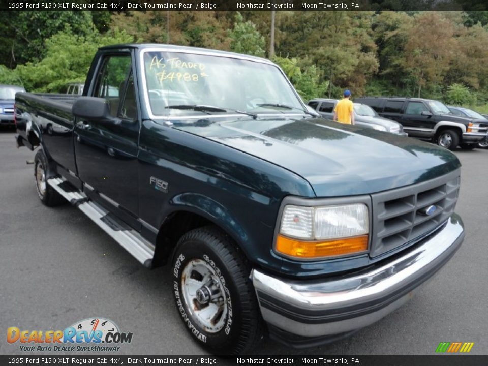 1995 Ford F150 XLT Regular Cab 4x4 Dark Tourmaline Pearl / Beige Photo #1