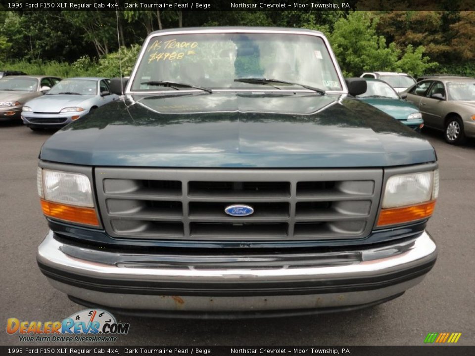 1995 Ford F150 XLT Regular Cab 4x4 Dark Tourmaline Pearl / Beige Photo #2