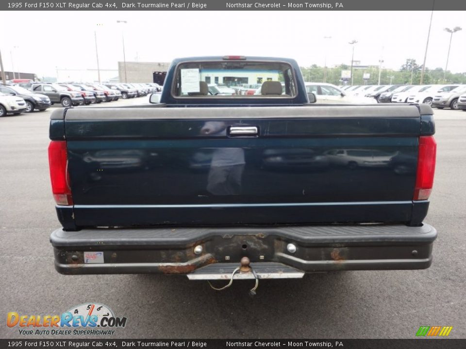1995 Ford F150 XLT Regular Cab 4x4 Dark Tourmaline Pearl / Beige Photo #6
