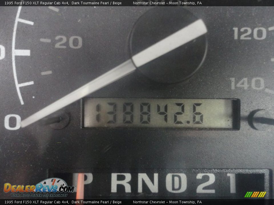 1995 Ford F150 XLT Regular Cab 4x4 Dark Tourmaline Pearl / Beige Photo #14