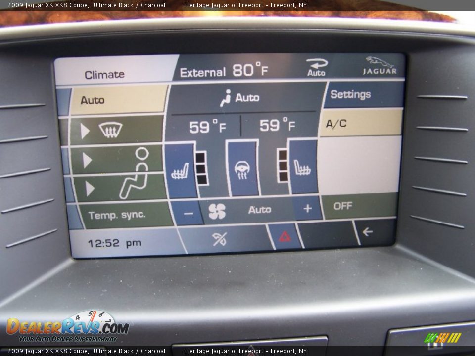 Controls of 2009 Jaguar XK XK8 Coupe Photo #22