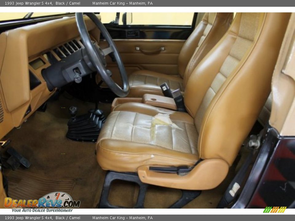 Camel Interior 1993 Jeep Wrangler S 4x4 Photo 9