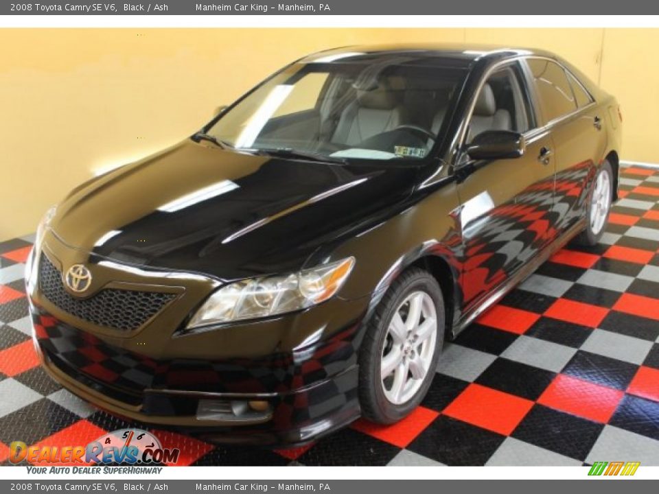 2008 Toyota Camry SE V6 Black / Ash Photo #2