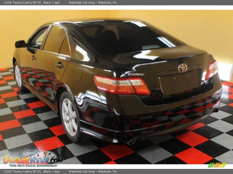 2008 Toyota Camry SE V6 Black / Ash Photo #3
