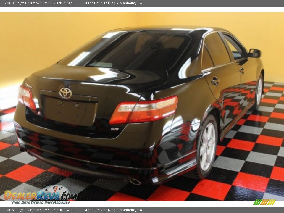 2008 Toyota Camry SE V6 Black / Ash Photo #4
