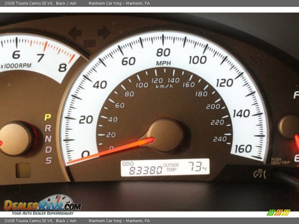 2008 Toyota Camry SE V6 Black / Ash Photo #7