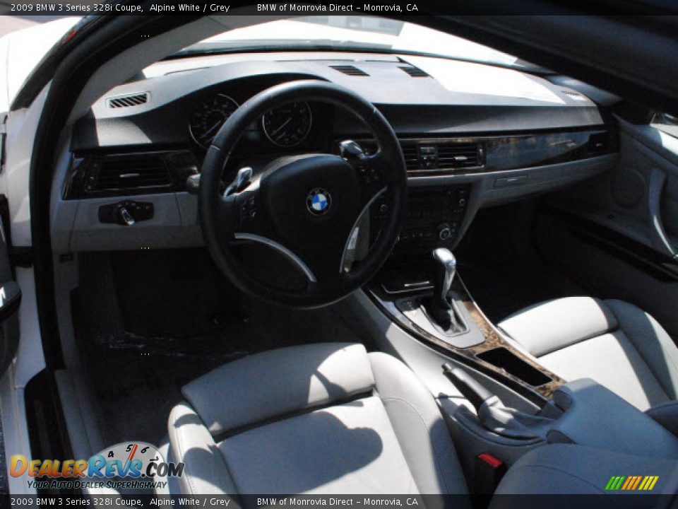 2009 BMW 3 Series 328i Coupe Alpine White / Grey Photo #14