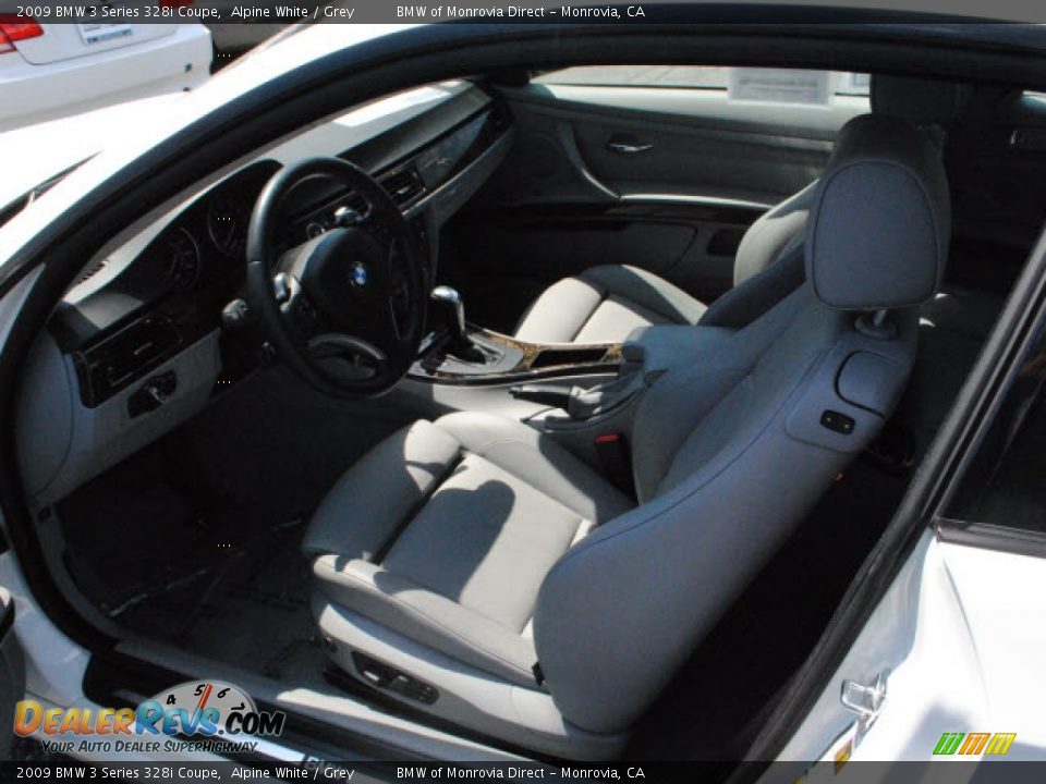 2009 BMW 3 Series 328i Coupe Alpine White / Grey Photo #15