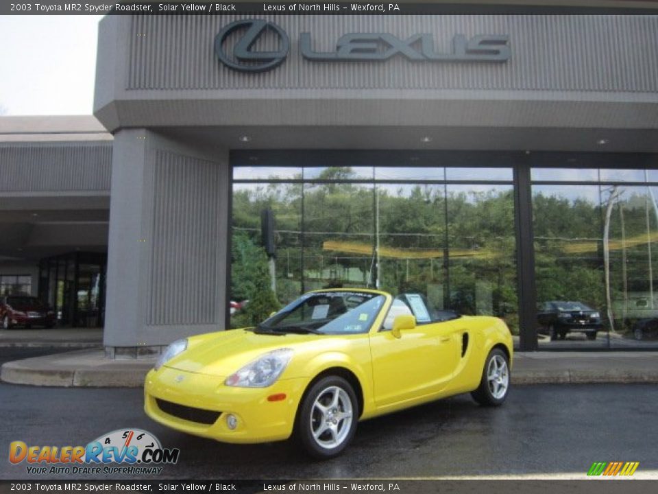 2003 Toyota MR2 Spyder Roadster Solar Yellow / Black Photo #1