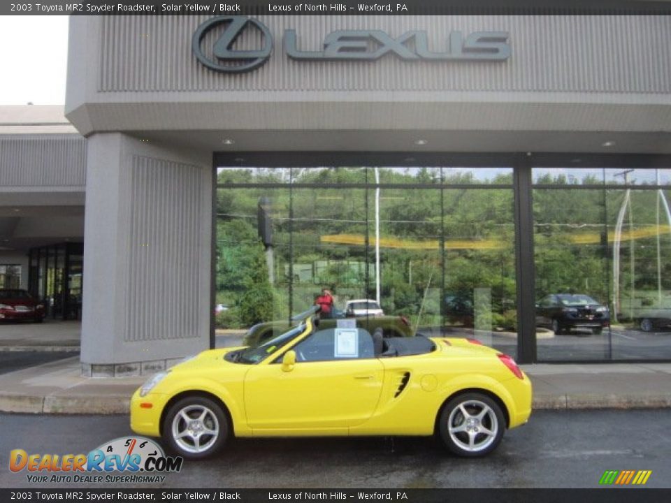 2003 Toyota MR2 Spyder Roadster Solar Yellow / Black Photo #2