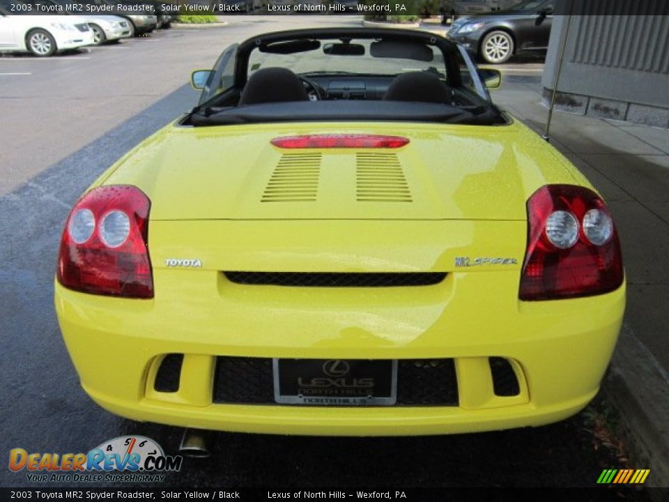 2003 Toyota MR2 Spyder Roadster Solar Yellow / Black Photo #4