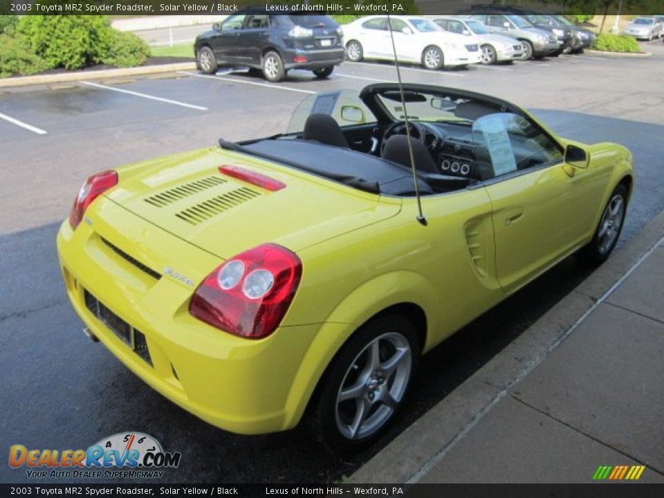 2003 Toyota MR2 Spyder Roadster Solar Yellow / Black Photo #5