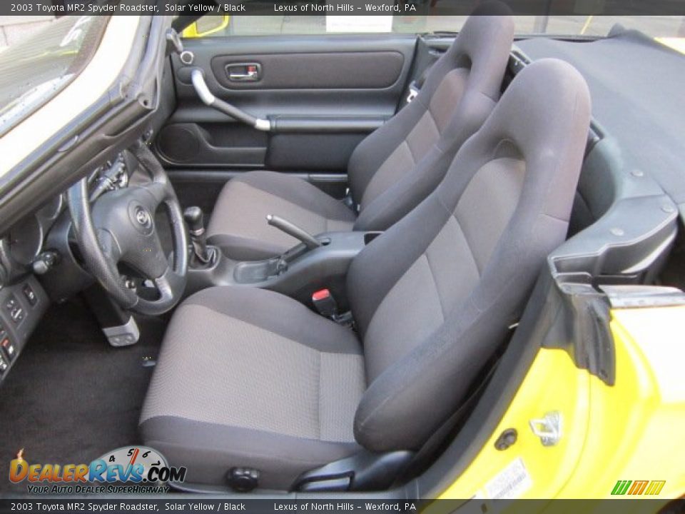 Black Interior - 2003 Toyota MR2 Spyder Roadster Photo #9