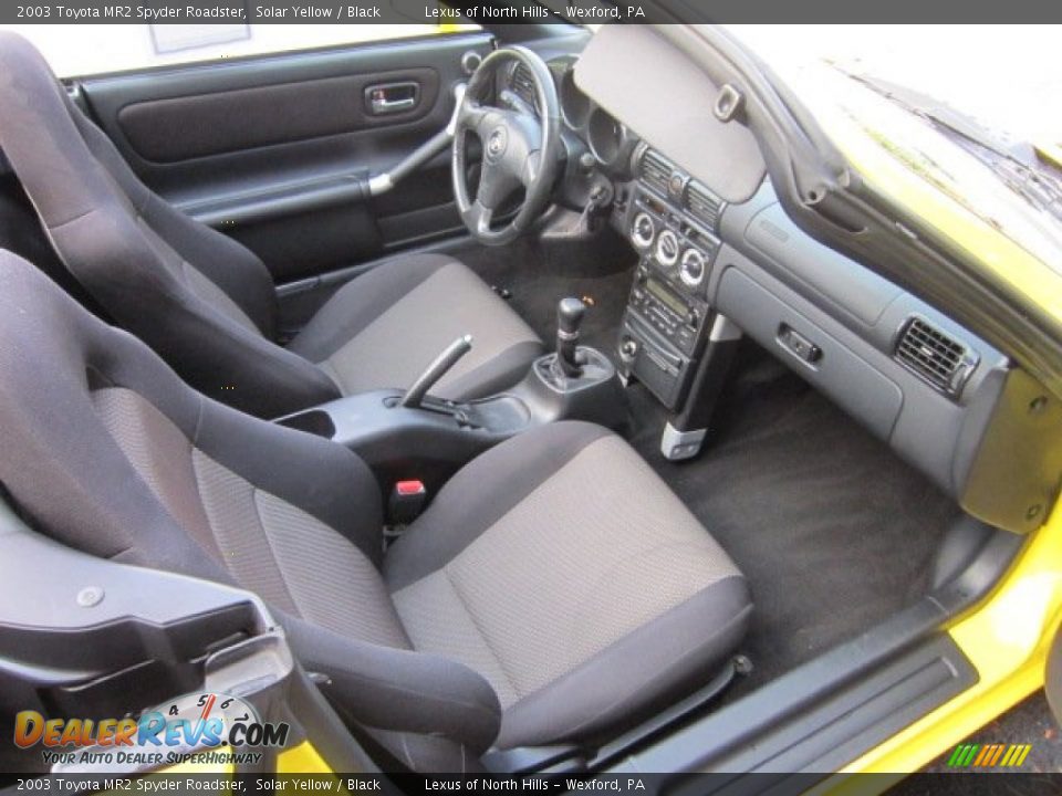 Black Interior - 2003 Toyota MR2 Spyder Roadster Photo #14