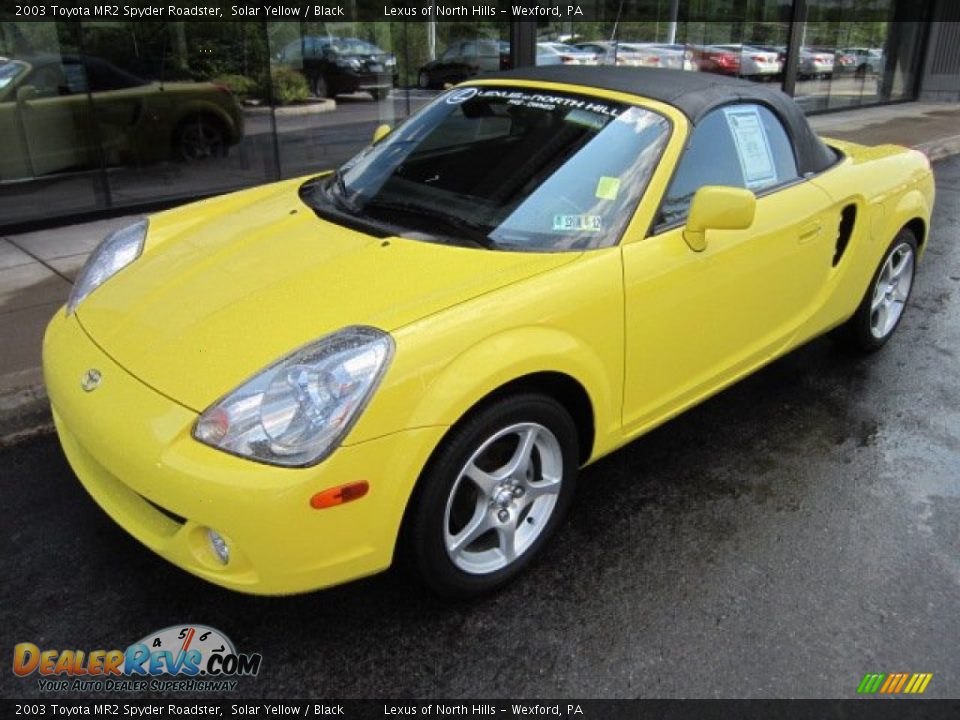 2003 Toyota MR2 Spyder Roadster Solar Yellow / Black Photo #17