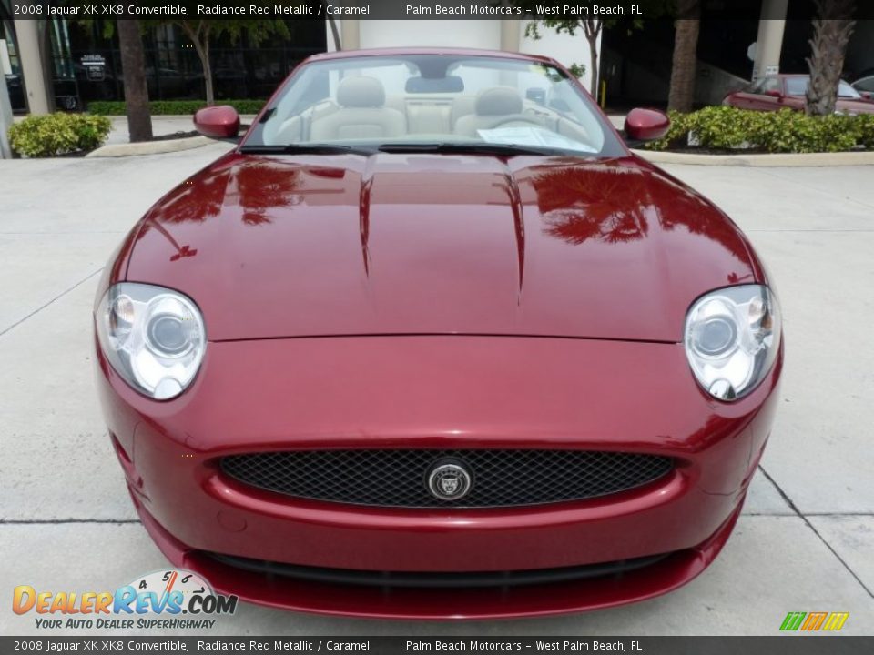 2008 Jaguar XK XK8 Convertible Radiance Red Metallic / Caramel Photo #2