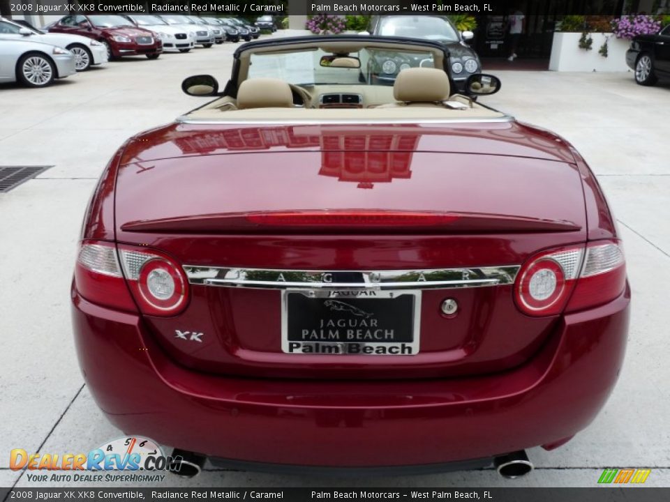 2008 Jaguar XK XK8 Convertible Radiance Red Metallic / Caramel Photo #9