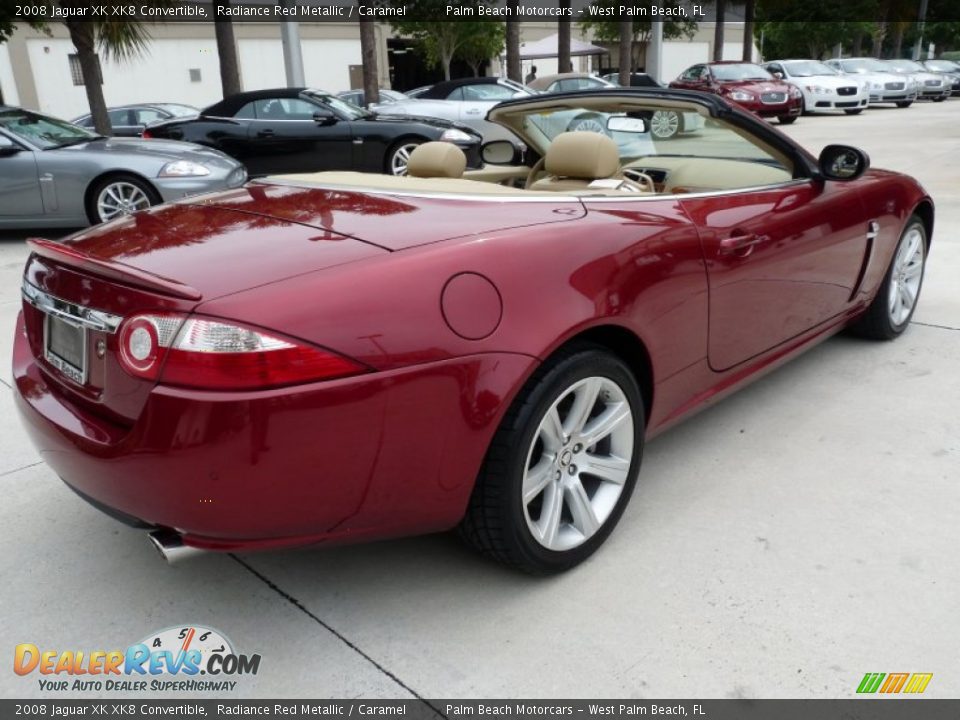 2008 Jaguar XK XK8 Convertible Radiance Red Metallic / Caramel Photo #10