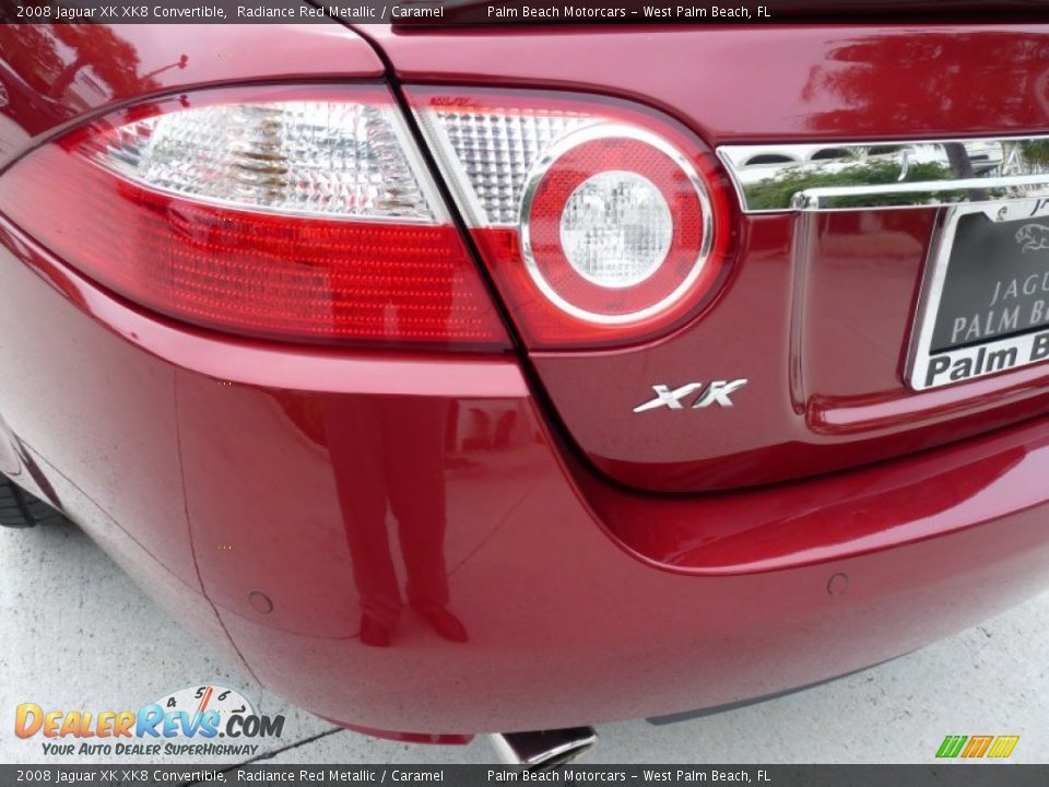 2008 Jaguar XK XK8 Convertible Radiance Red Metallic / Caramel Photo #12