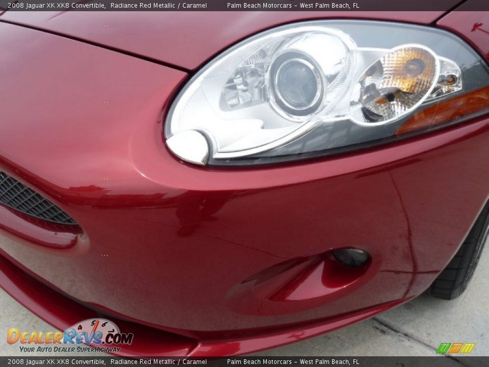 2008 Jaguar XK XK8 Convertible Radiance Red Metallic / Caramel Photo #13