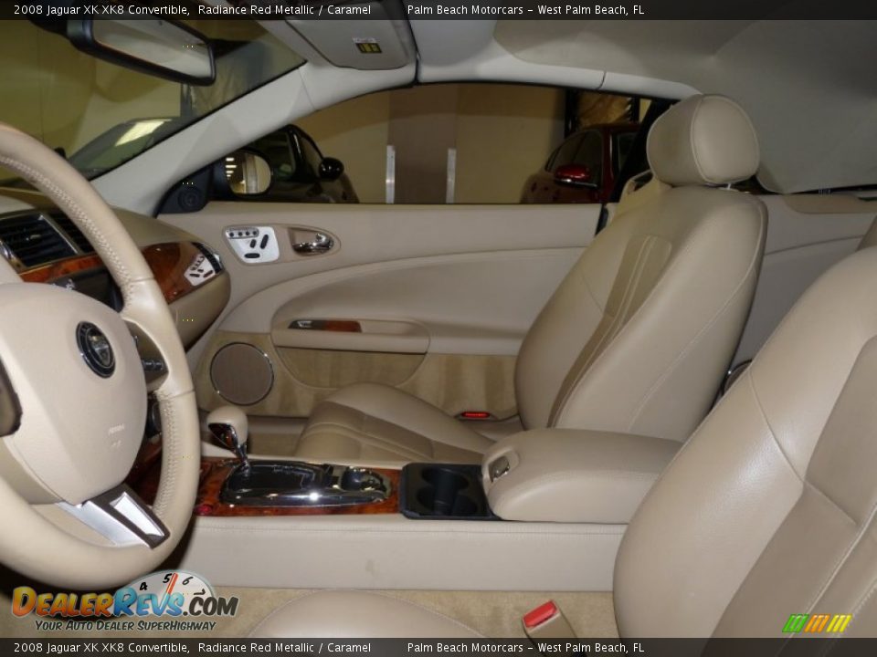 2008 Jaguar XK XK8 Convertible Radiance Red Metallic / Caramel Photo #16