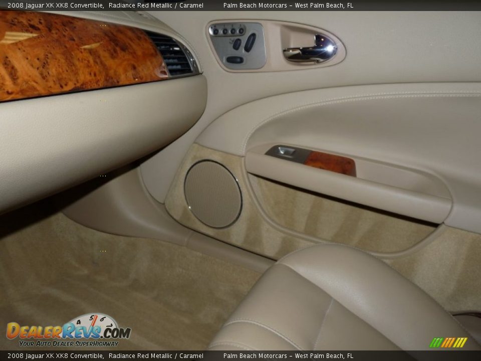 2008 Jaguar XK XK8 Convertible Radiance Red Metallic / Caramel Photo #23