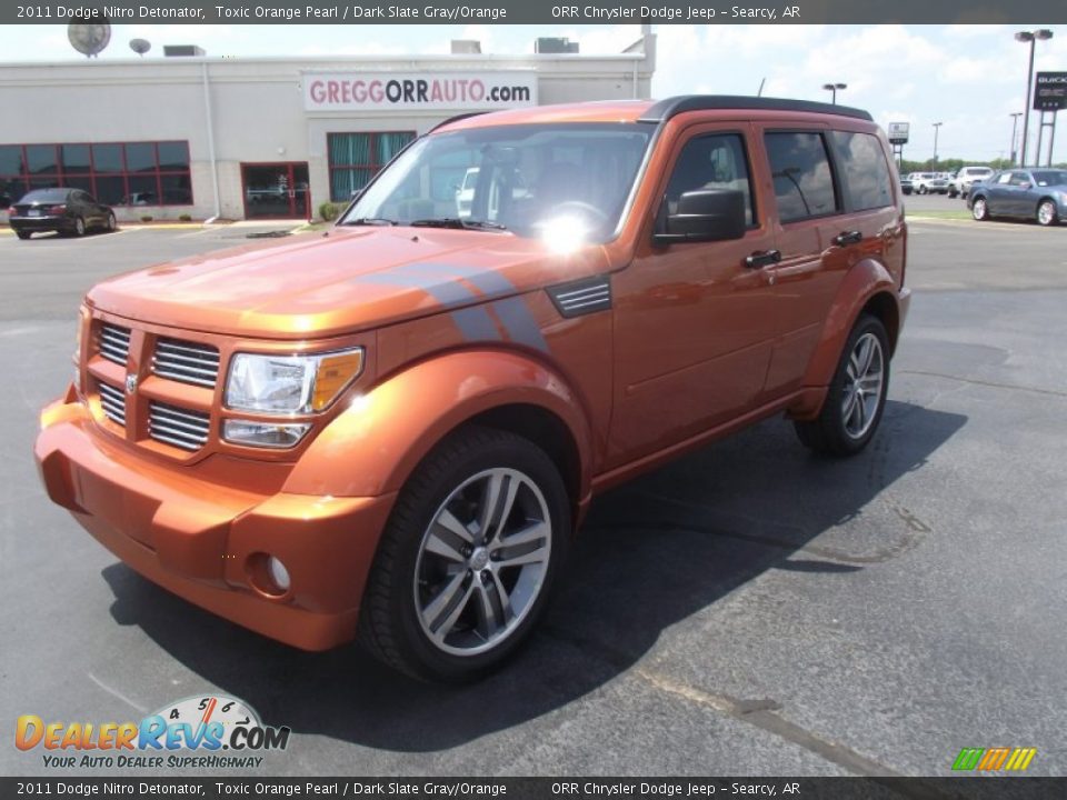 2011 Dodge Nitro Detonator Toxic Orange Pearl / Dark Slate Gray/Orange Photo #1