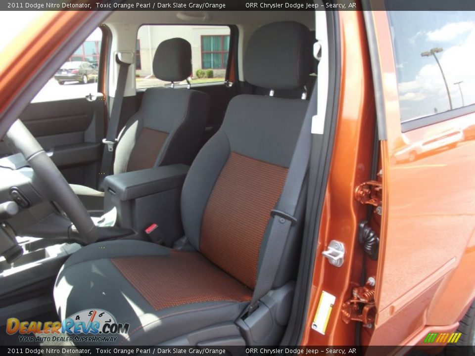 Dark Slate Gray/Orange Interior - 2011 Dodge Nitro Detonator Photo #13