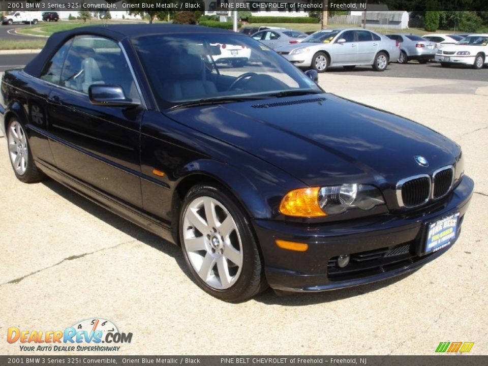 2001 BMW 3 Series 325i Convertible Orient Blue Metallic / Black Photo #3
