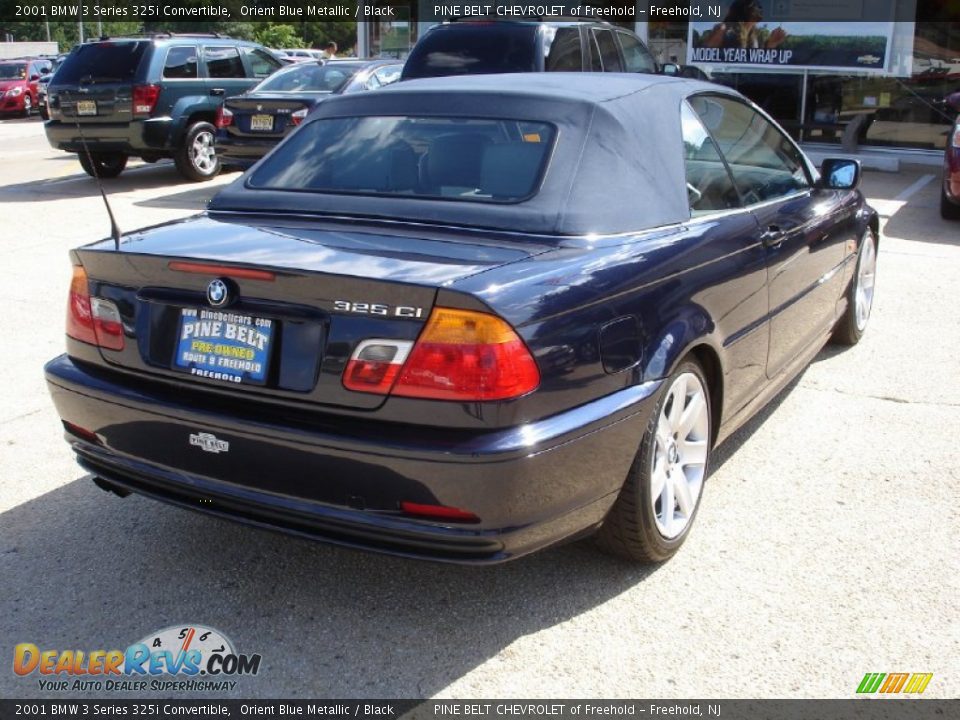 2001 BMW 3 Series 325i Convertible Orient Blue Metallic / Black Photo #4