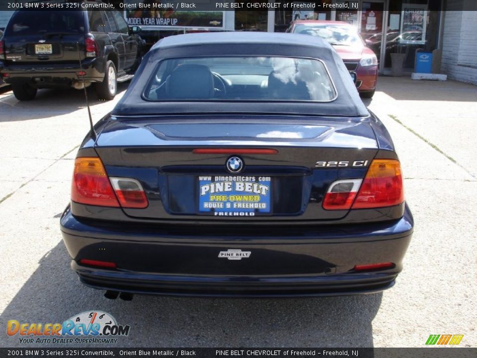 2001 BMW 3 Series 325i Convertible Orient Blue Metallic / Black Photo #5