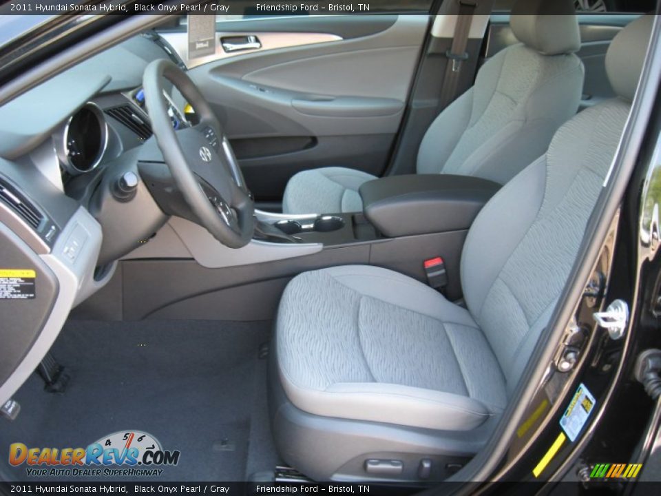 Gray Interior - 2011 Hyundai Sonata Hybrid Photo #15