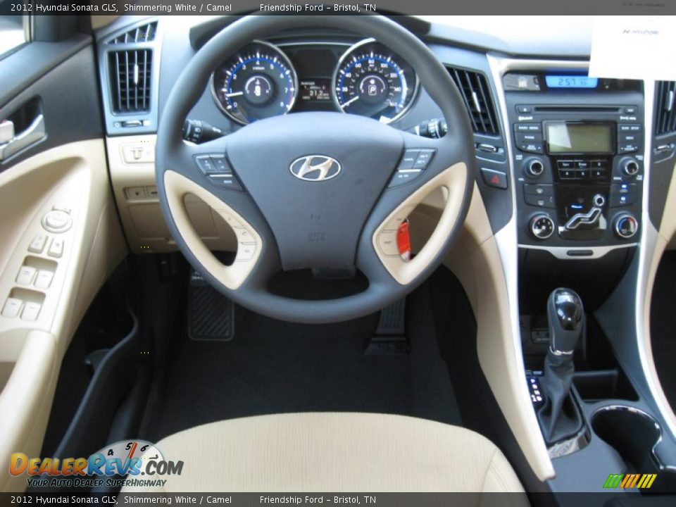 2012 Hyundai Sonata GLS Shimmering White / Camel Photo #22