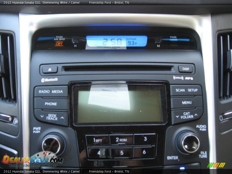 2012 Hyundai Sonata GLS Shimmering White / Camel Photo #25