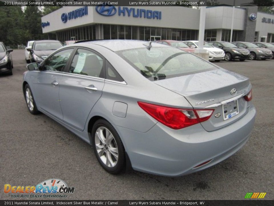 2011 Hyundai Sonata Limited Iridescent Silver Blue Metallic / Camel Photo #5