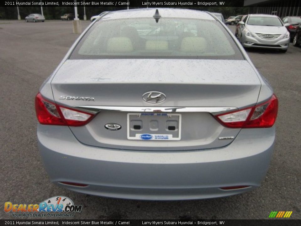2011 Hyundai Sonata Limited Iridescent Silver Blue Metallic / Camel Photo #6