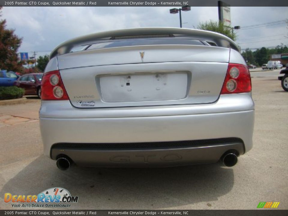 2005 Pontiac GTO Coupe Quicksilver Metallic / Red Photo #4