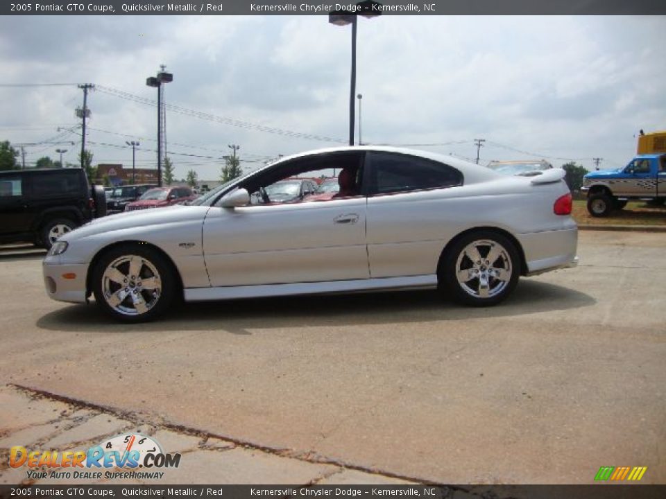 2005 Pontiac GTO Coupe Quicksilver Metallic / Red Photo #6