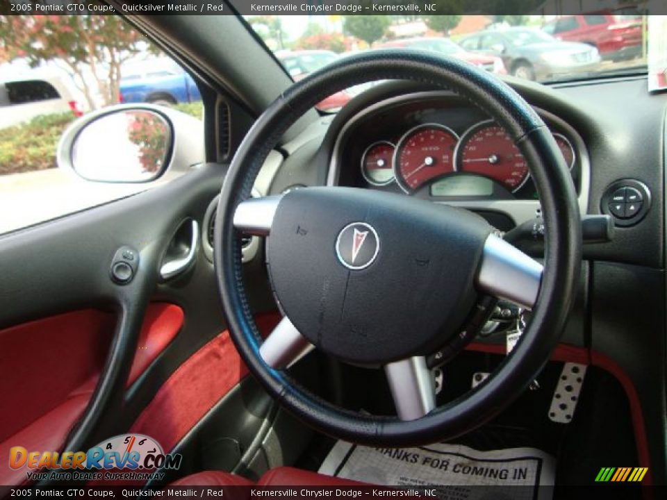 2005 Pontiac GTO Coupe Quicksilver Metallic / Red Photo #24