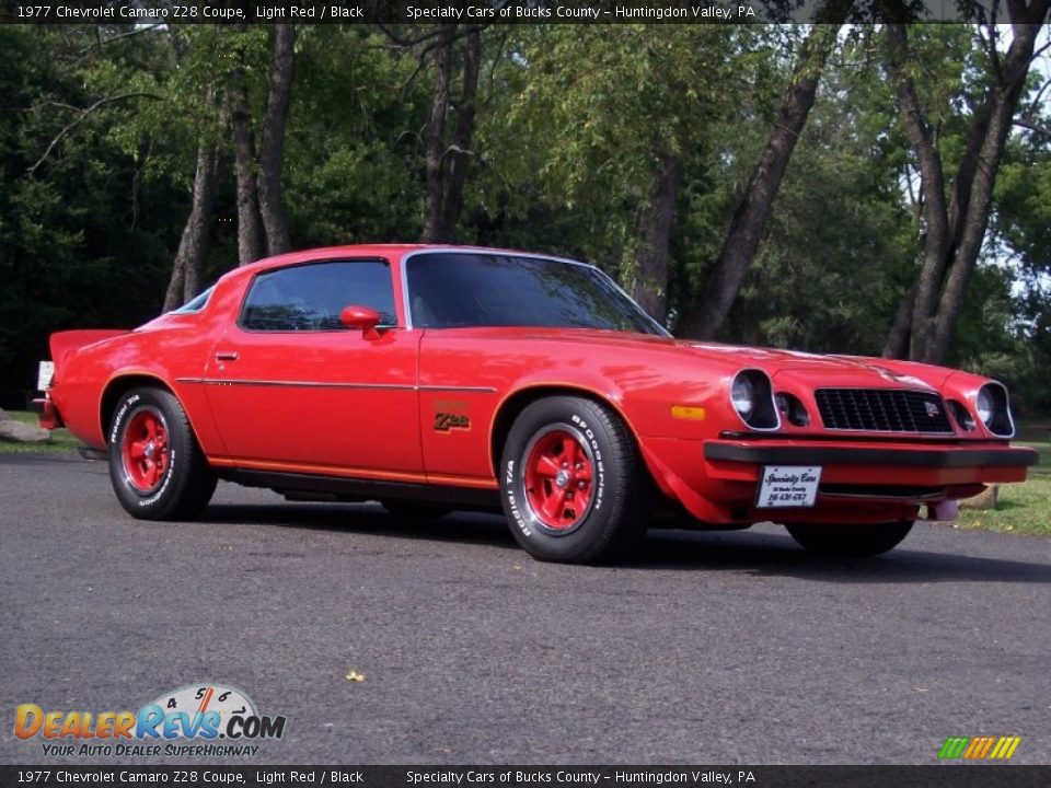 1977 Chevrolet Camaro Z28 Coupe Light Red / Black Photo #2